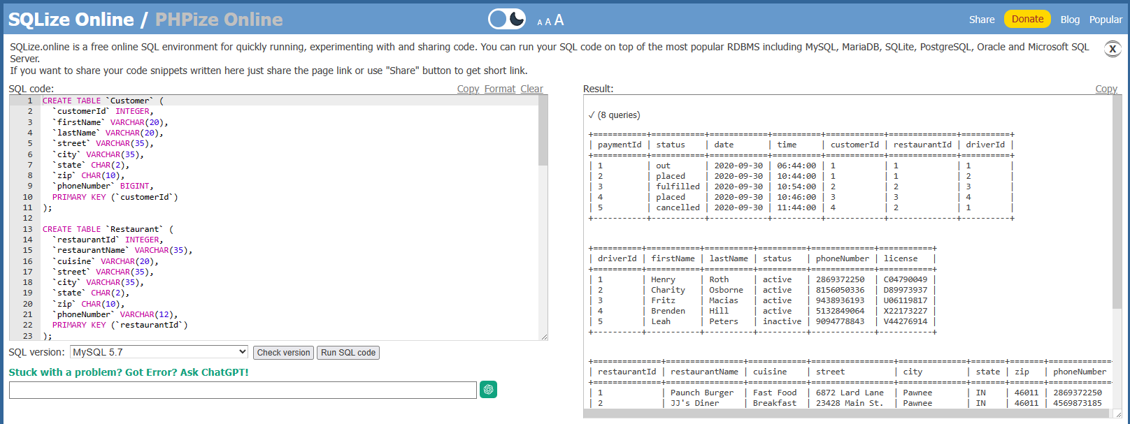 PHP ออนไลน์ฟรีและ SQL Sandbox - ปลดปล่อยพลังของ PHP และ SQL ด้วย phpize.online media 1