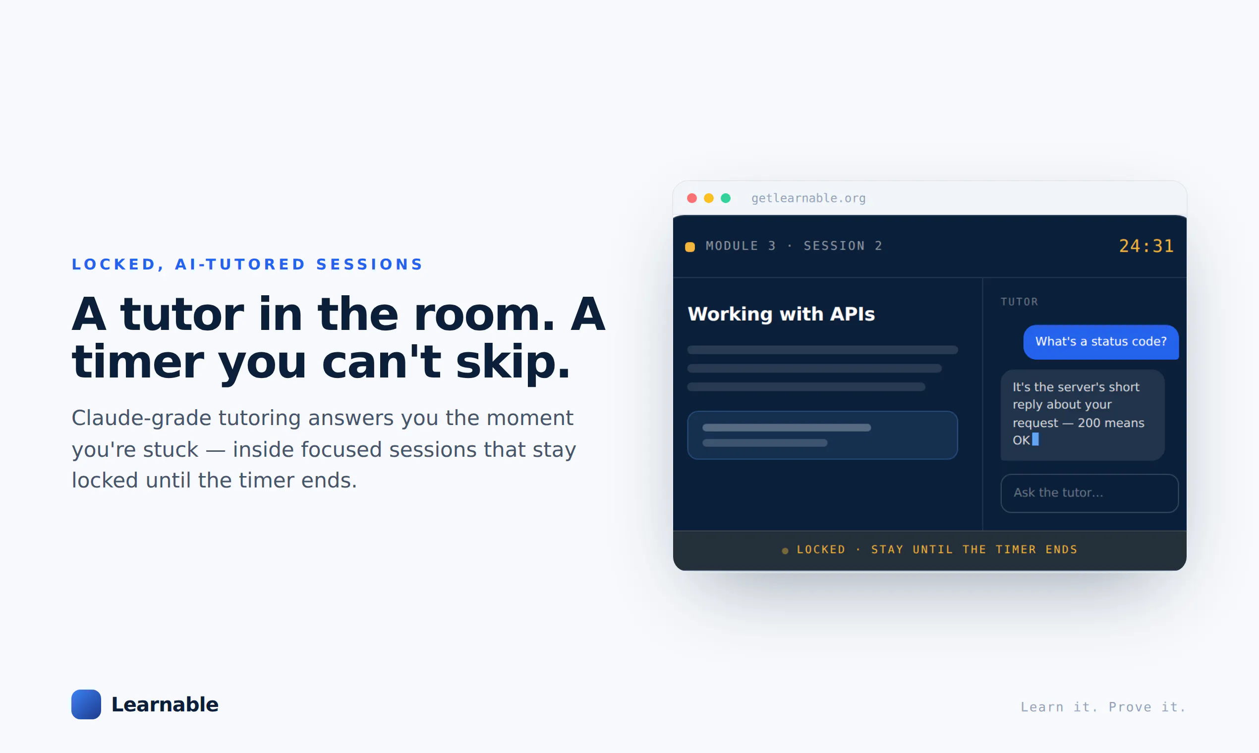 Learnable — Learn it. Prove it. 截图
