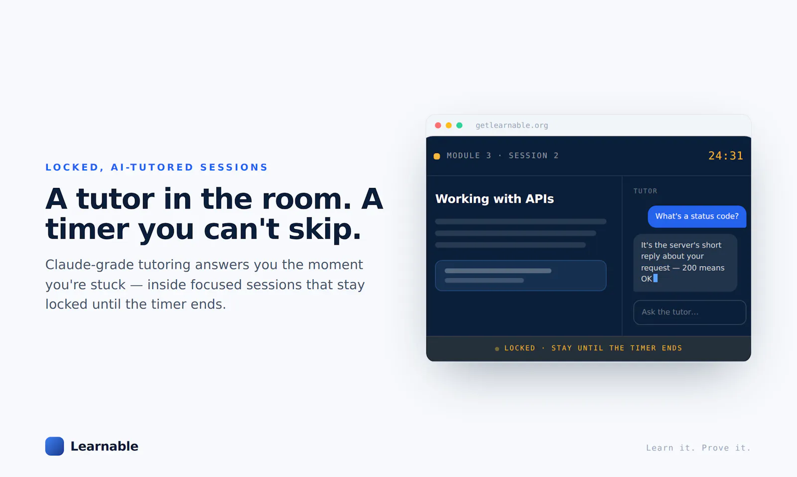 Learnable — Learn it. Prove it. screenshot 1