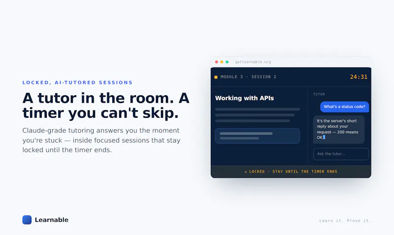 Learnable — Learn it. Prove it. screenshot 1