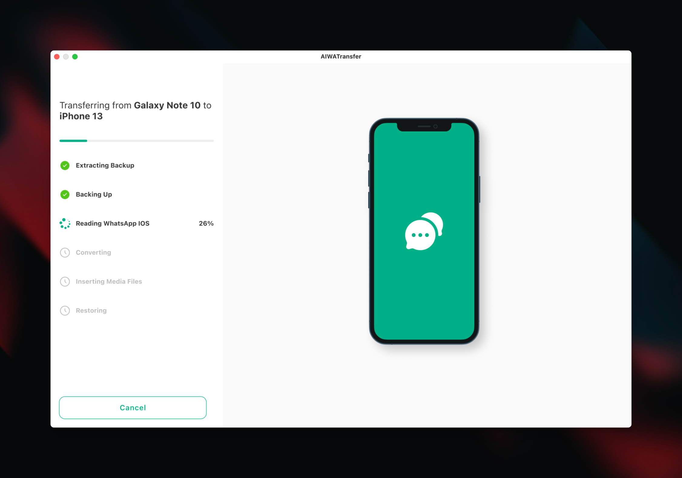 AIWATransfer - A smooth way to transfer WhatsApp to your new iPhone media 4