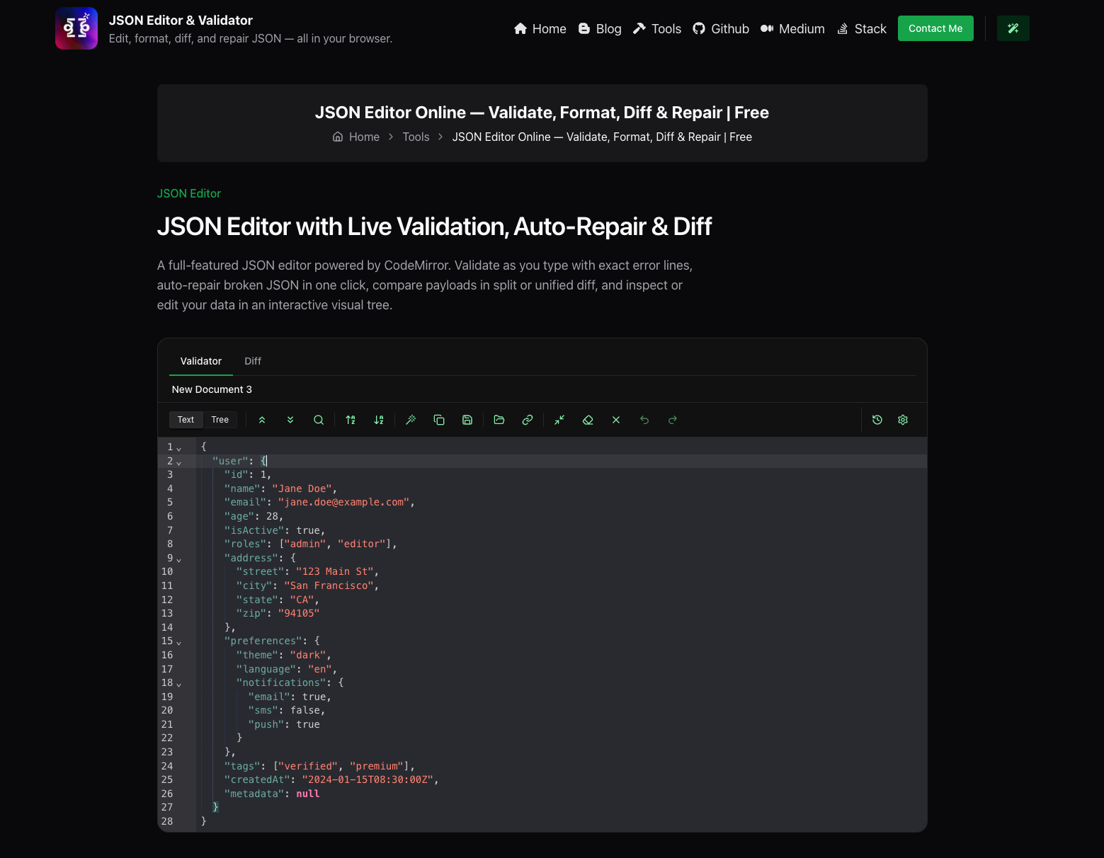 JSON Editor & Validator gallery image