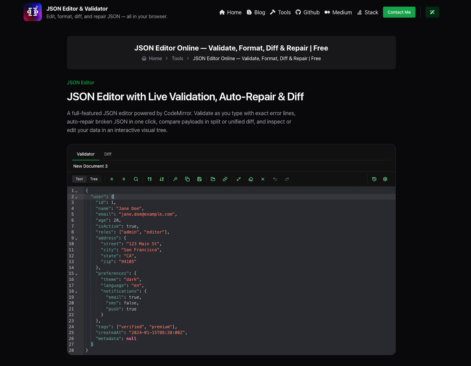 JSON Editor & Validator screenshot 2