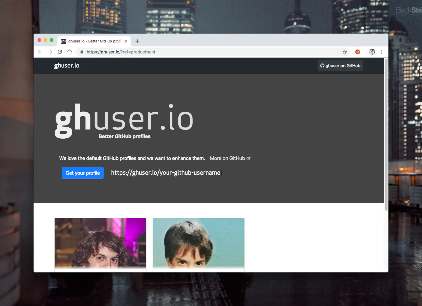 GHuser: Better GitHub profiles for everyone | Product Hunt