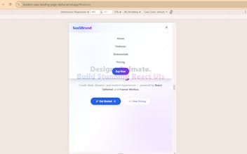 React SaaS Landing Page Template gallery image