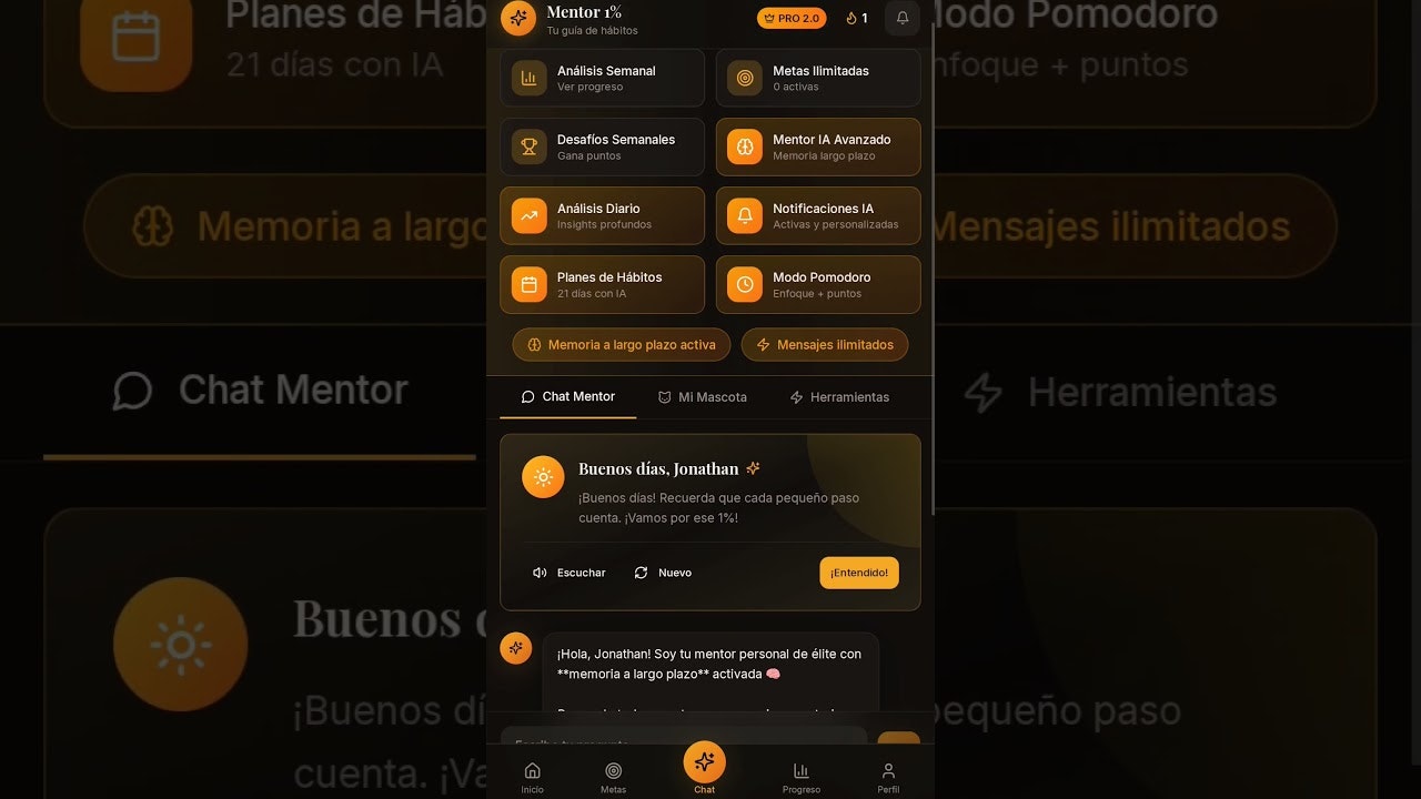 Mentor 1% - App de hábitos gamificada gallery image