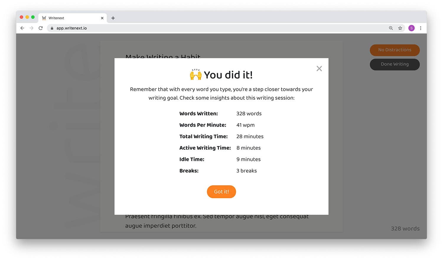 WriteNext gallery image