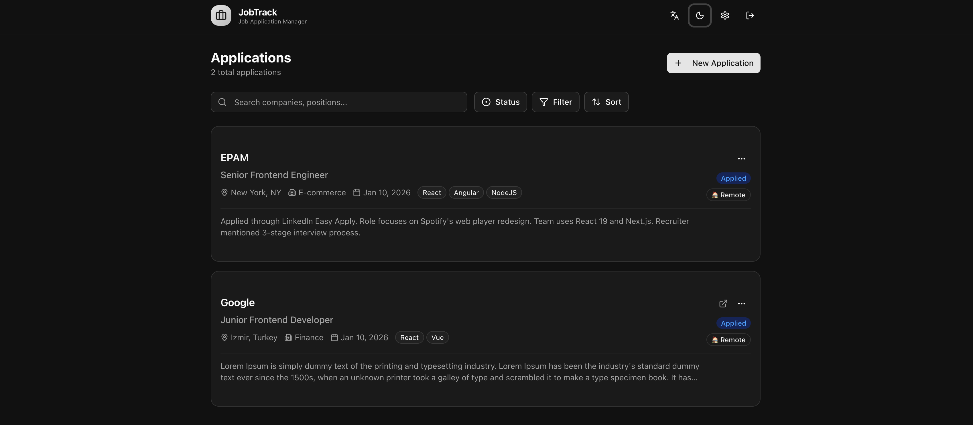 JobTrack gallery image