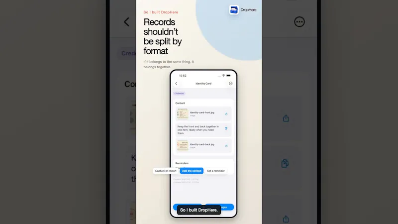 DropHere screenshot 1 (video preview)