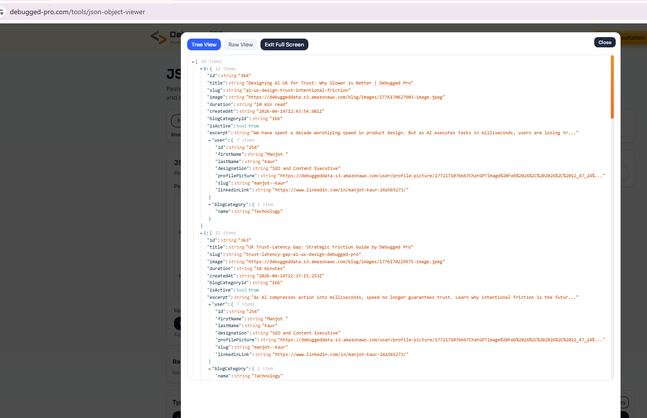 JSON Object Viewer - Debugged Pro gallery image
