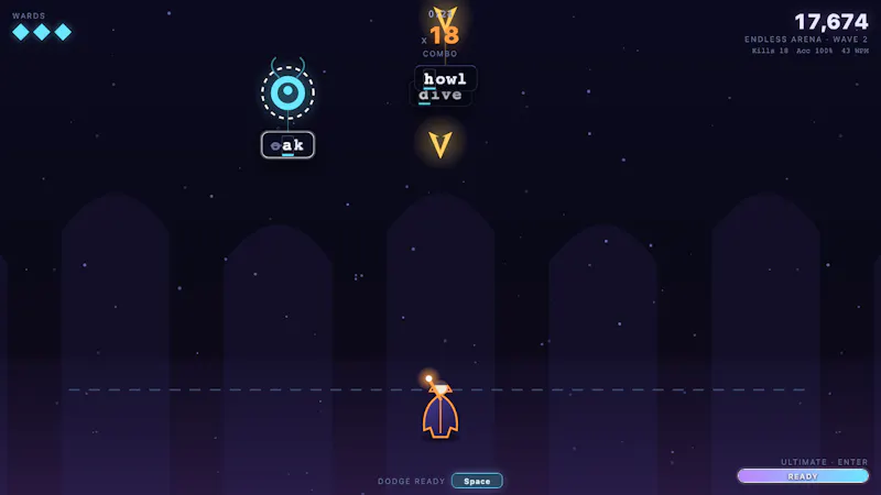 Keywraith — typing game, type to kill screenshot 3