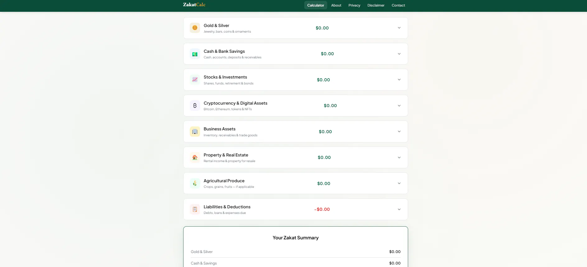 Zakat Calculator - Free Islamic Tool gallery image