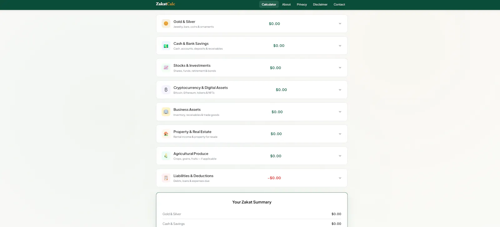 Zakat Calculator - Free Islamic Tool screenshot 3