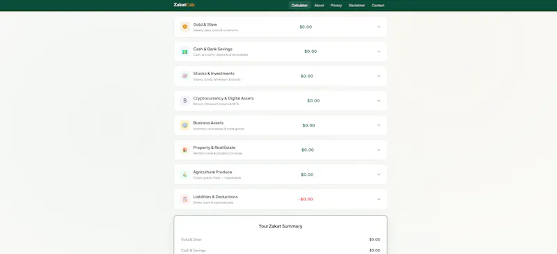 Zakat Calculator - Free Islamic Tool screenshot 3