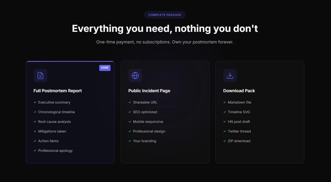 IncidentPost - Screenshot 4 showing product features and functionality