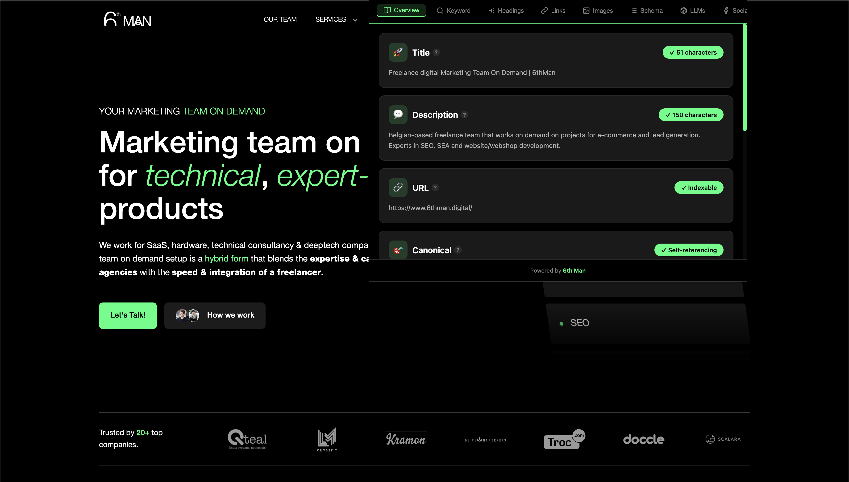 6th Man SEO Extension gallery image