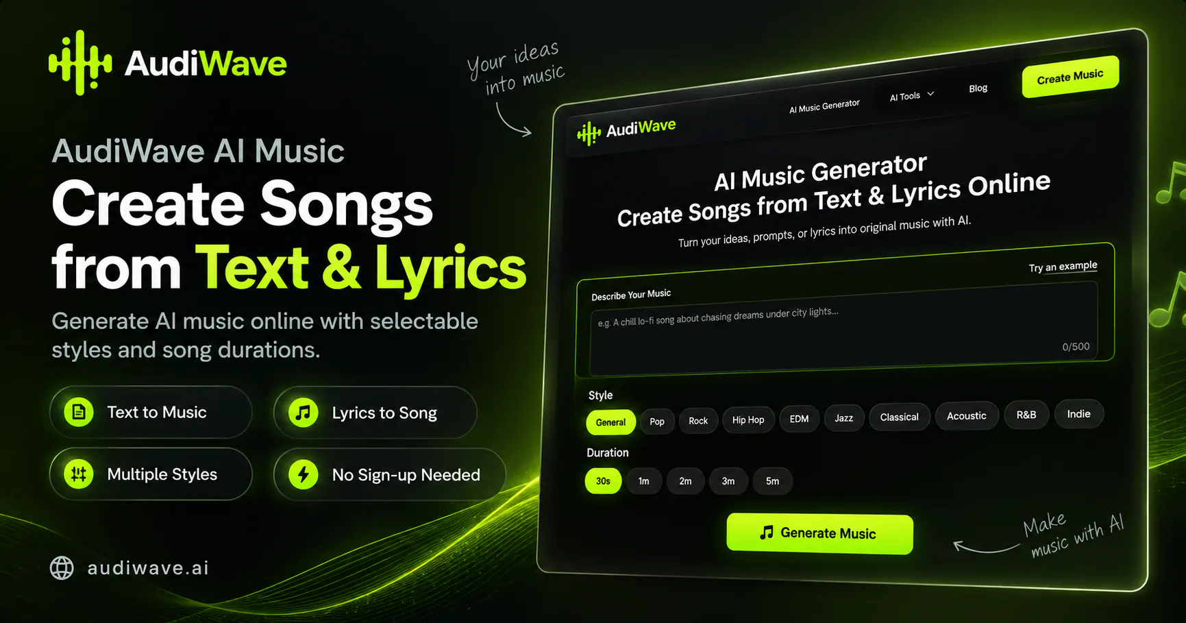 AudiWave AI Music Generator gallery image