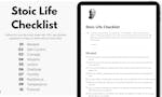 Stoic Life Checklist image