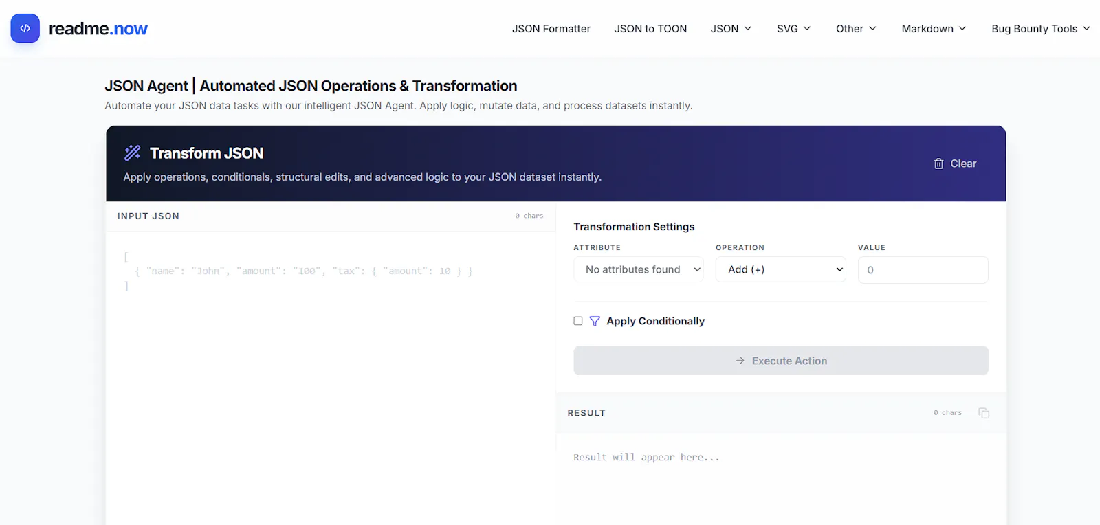 Readme.now screenshot 2