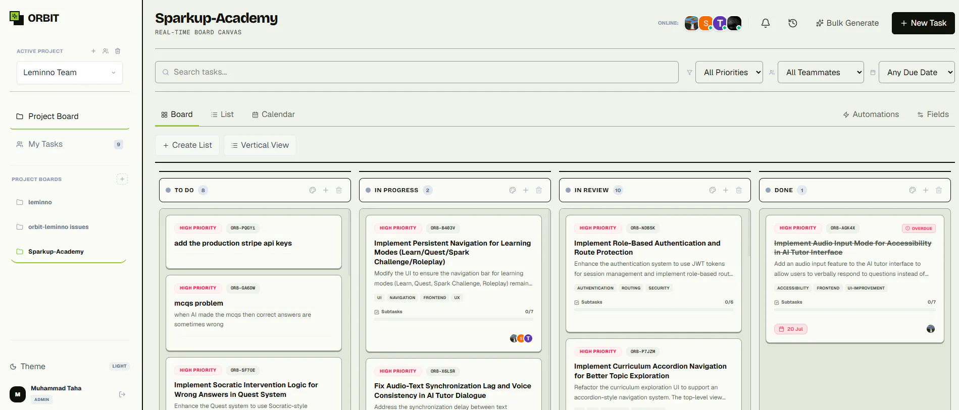Orbicue, tasks that know your codebase gallery image