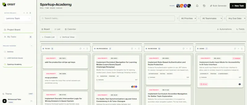 Orbicue, tasks that know your codebase screenshot 3