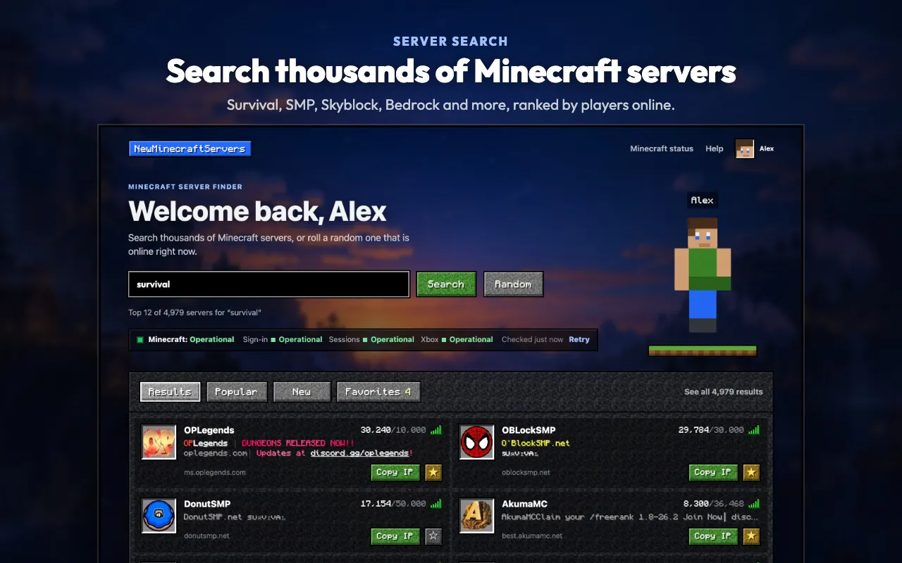 NewMinecraftServers gallery image