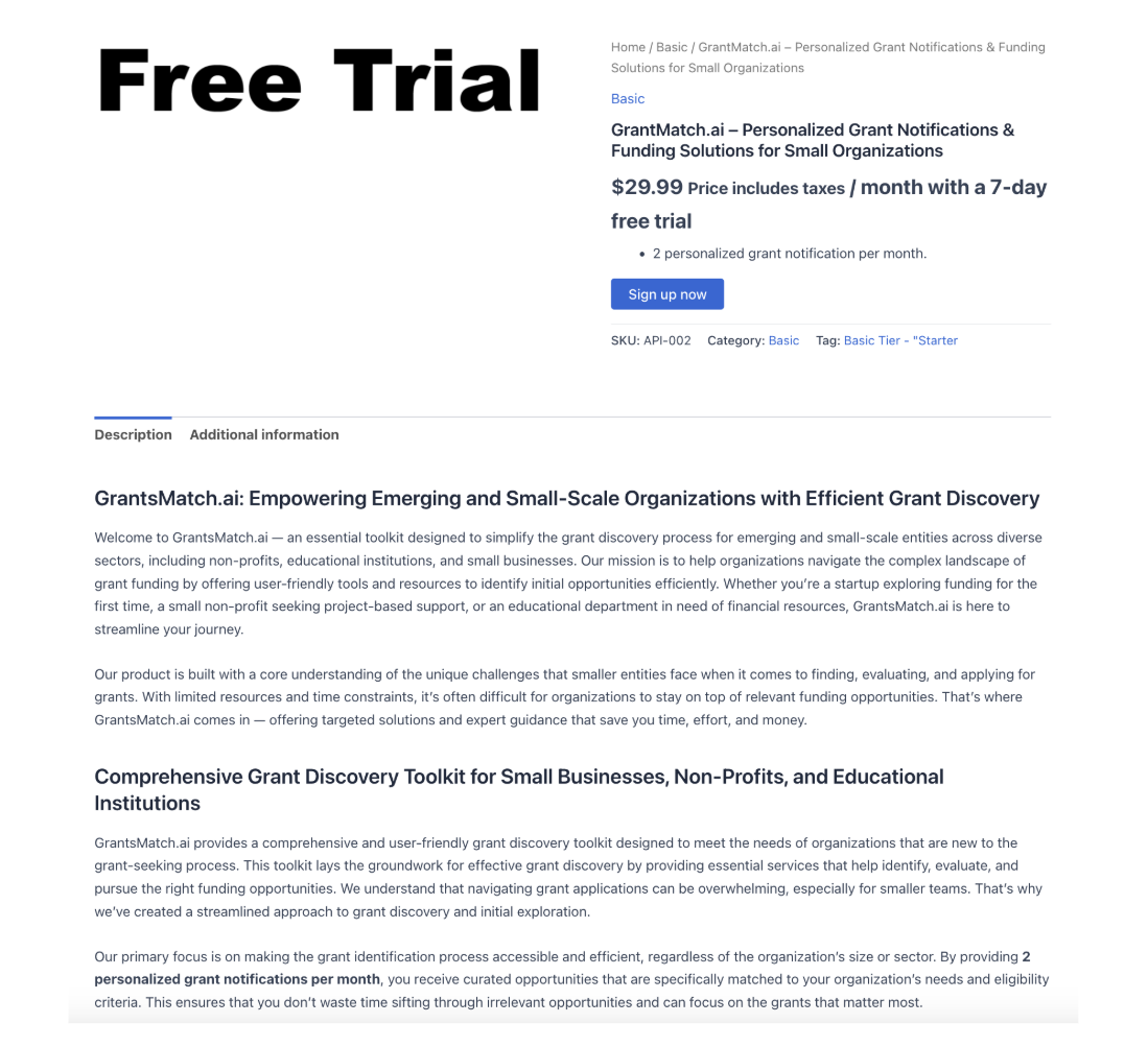 Grantsmatch.ai - วิธีที่ชาญฉลาดในการค้นหาและรักษาความปลอดภัย media 2