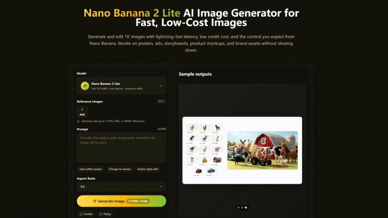 Nano Banana 2 Lite Tools gallery image