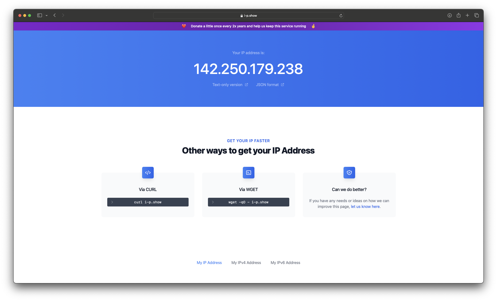 I -p.show - легко найти свой IPv4 и IPv6 медиа 1