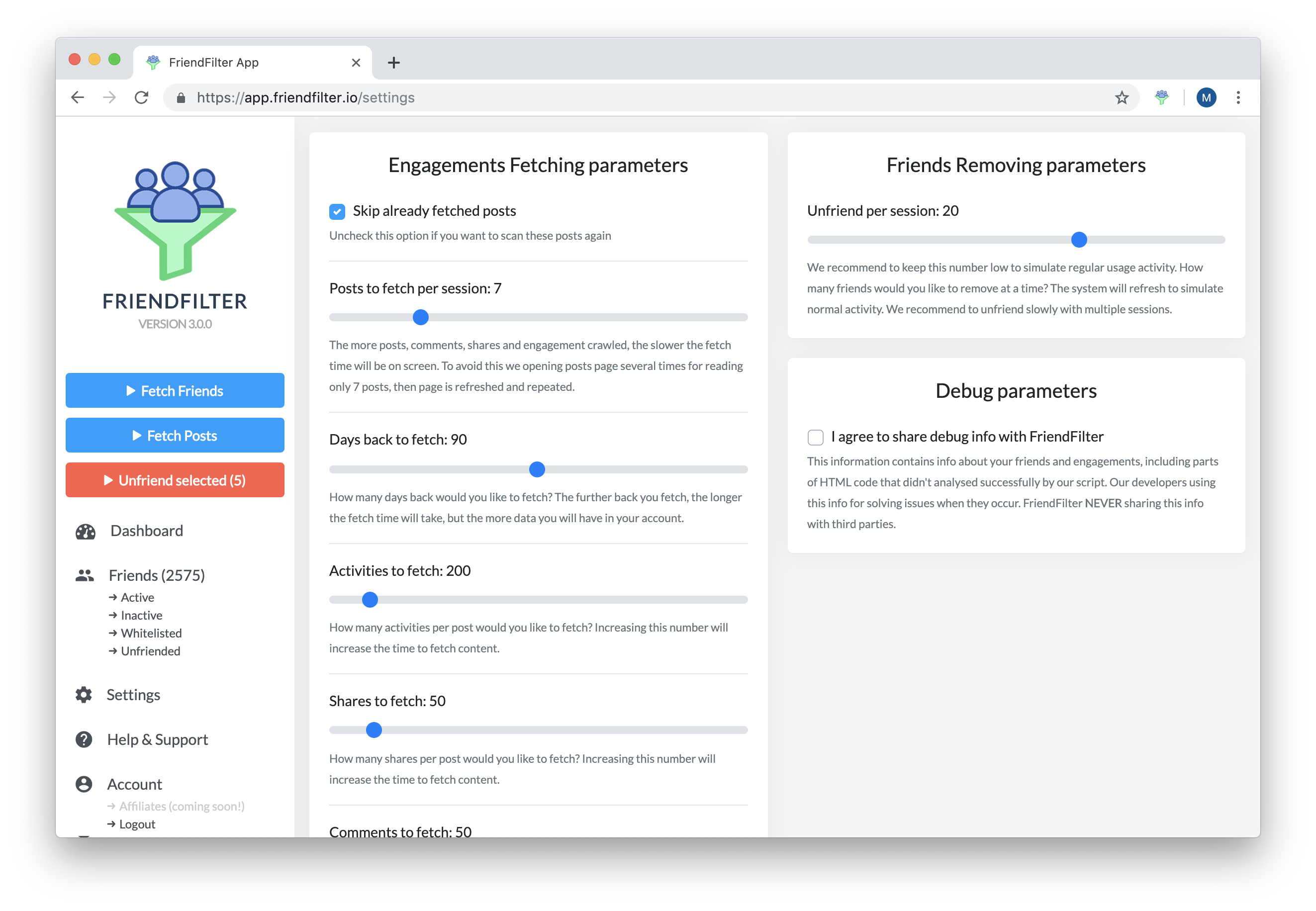 FriendFilter gallery image
