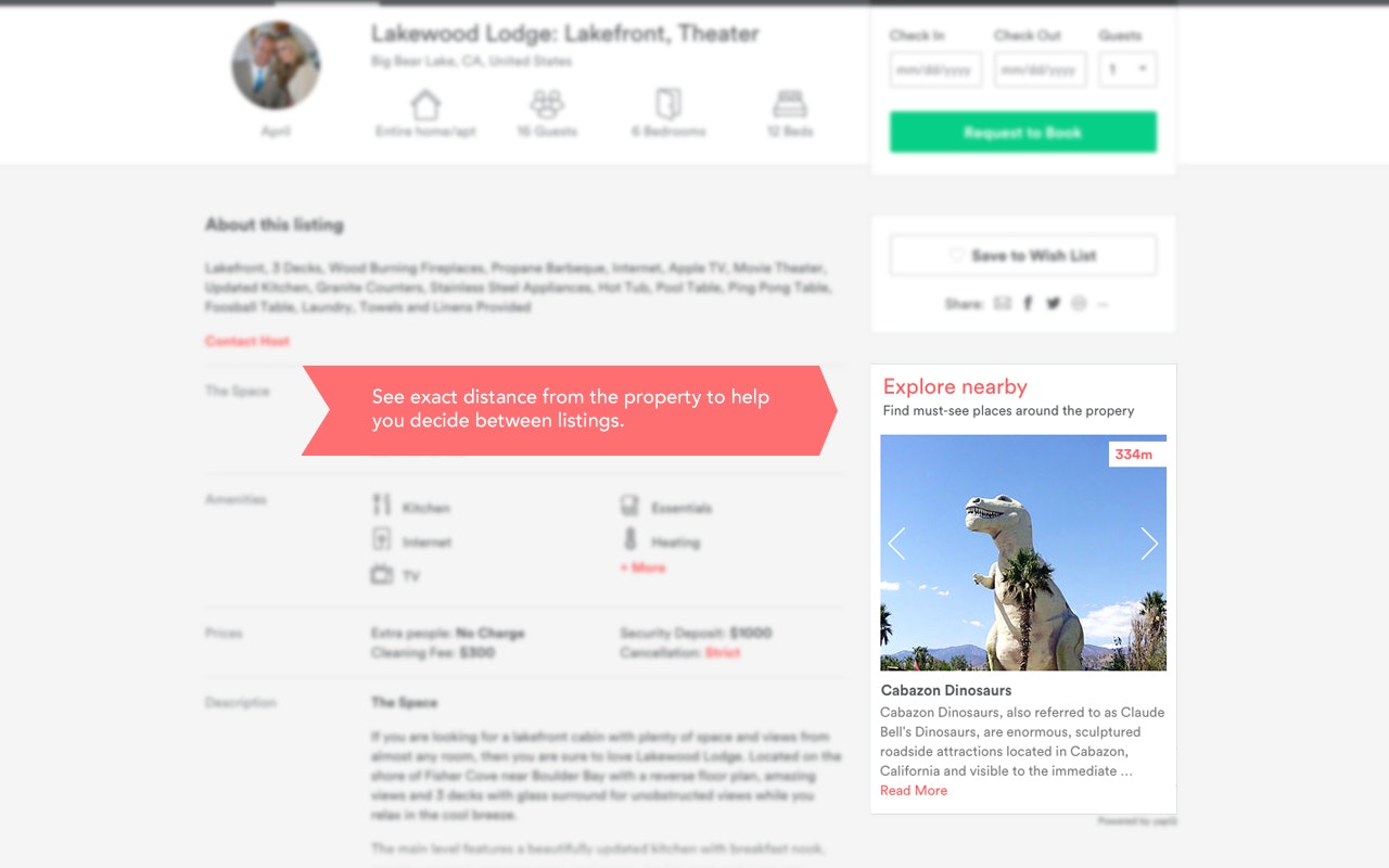 Explore nearby places for Airbnb gallery image
