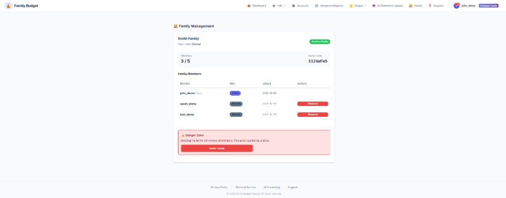 AI Family Budget Tracker gallery image