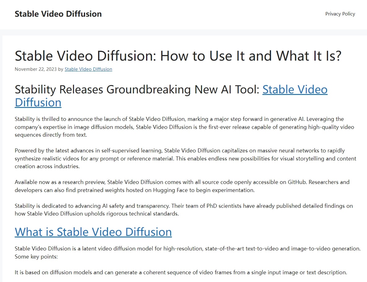 Stable Video Diffusion — Convert Text and Images to Videos