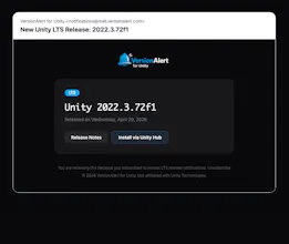 VersionAlert for Unity gallery image