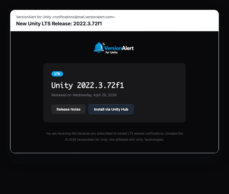 VersionAlert for Unity screenshot 4
