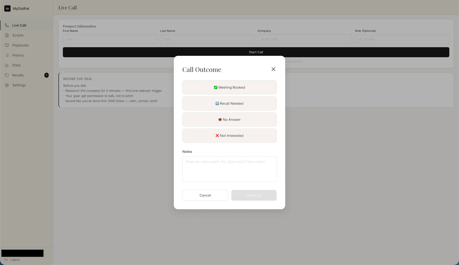MyDialPal  screenshot 2