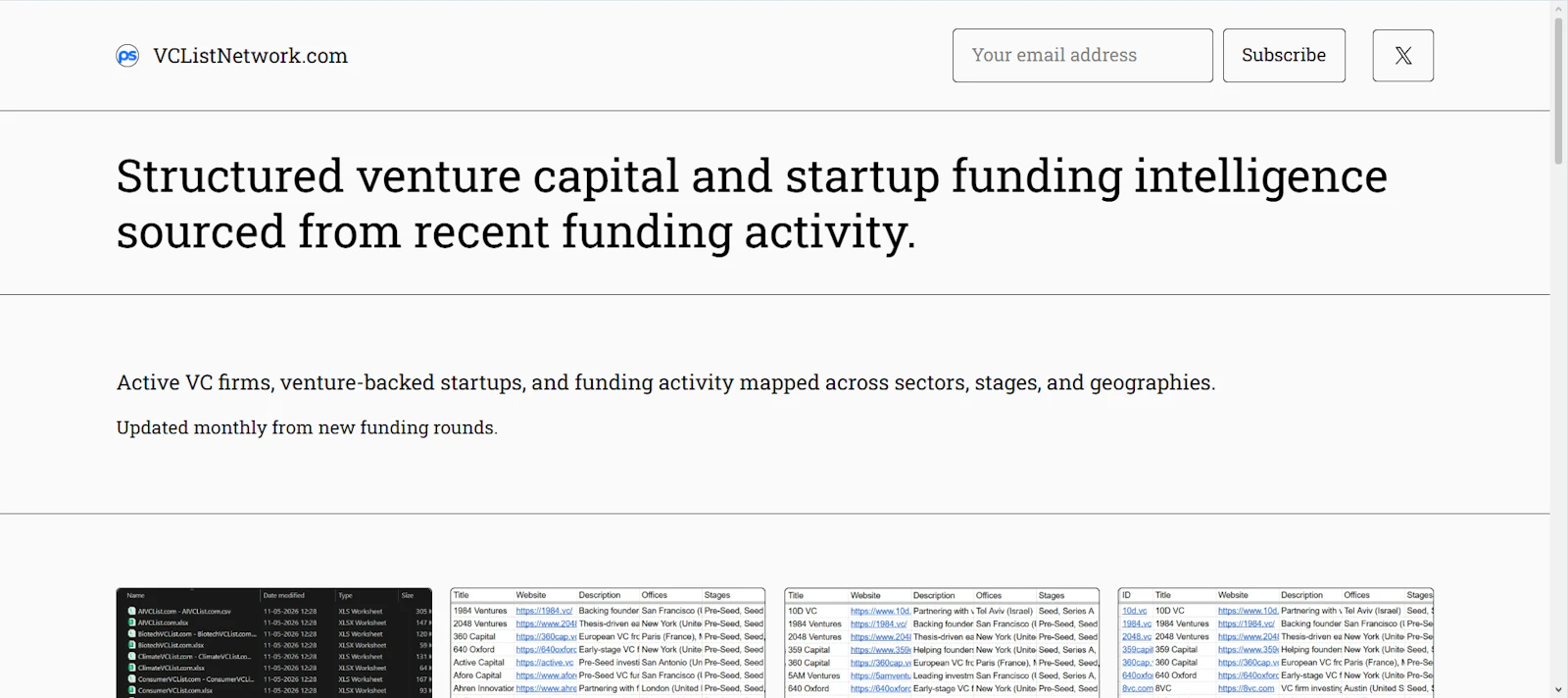 VCListNetwork.com screenshot 1