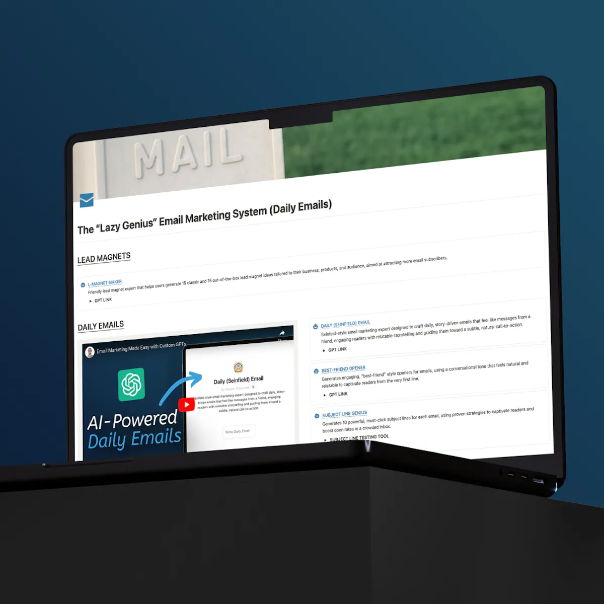 The "Lazy Genius" Email Marketing System