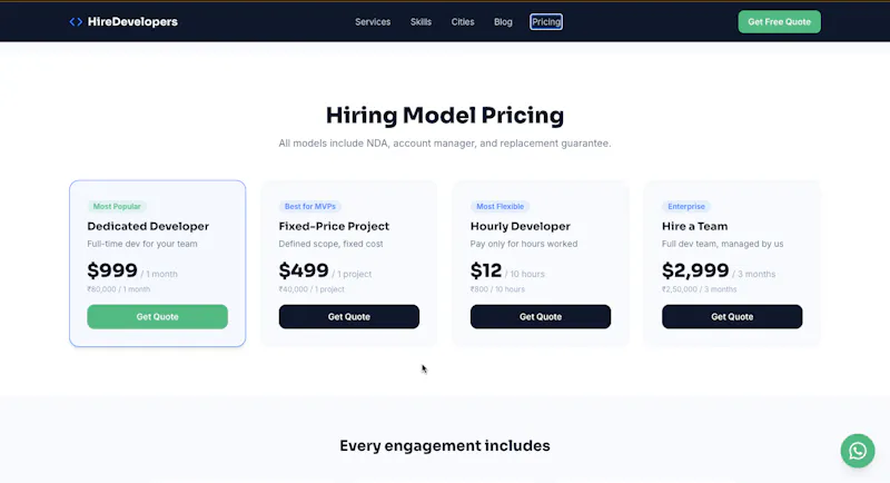 HireDevelopers screenshot 2