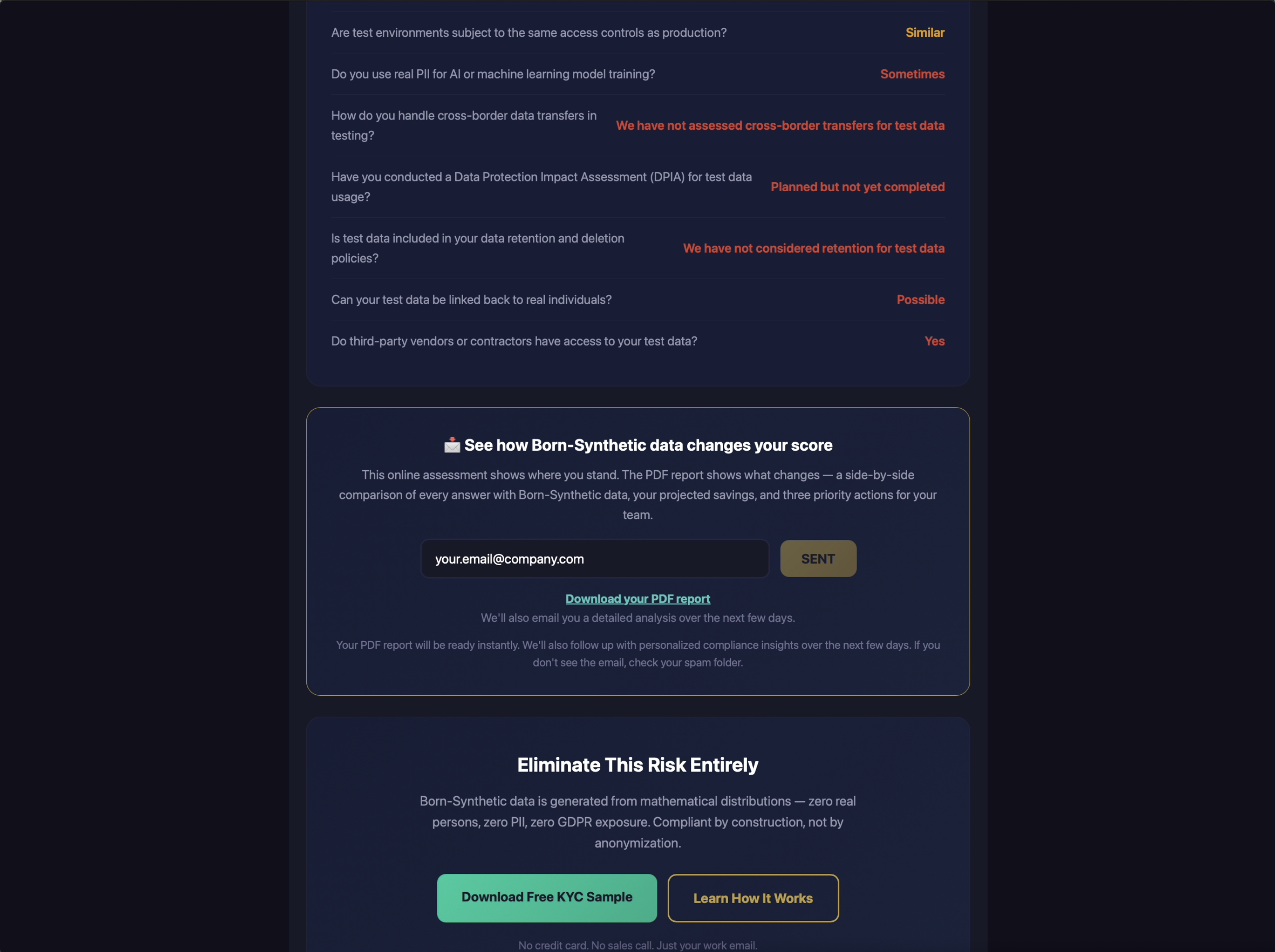 GDPR Test Data Risk Assessment gallery image