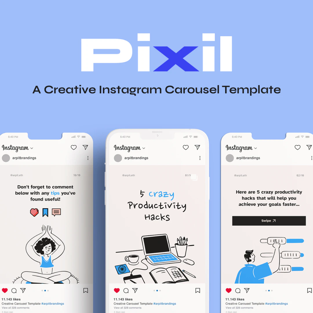 PIXIL - Instagram Carousel Template