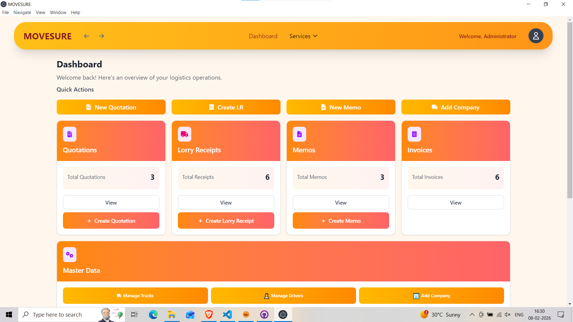 MoveSure - Main product screenshot demonstrating key features and user interface