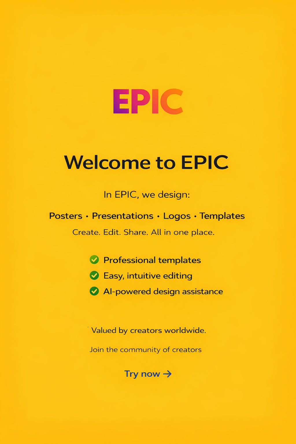 EPIC - Screenshot 3 showing product features and functionality