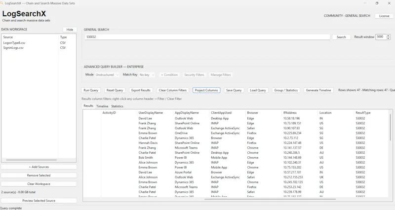 LogSearchX  screenshot 2