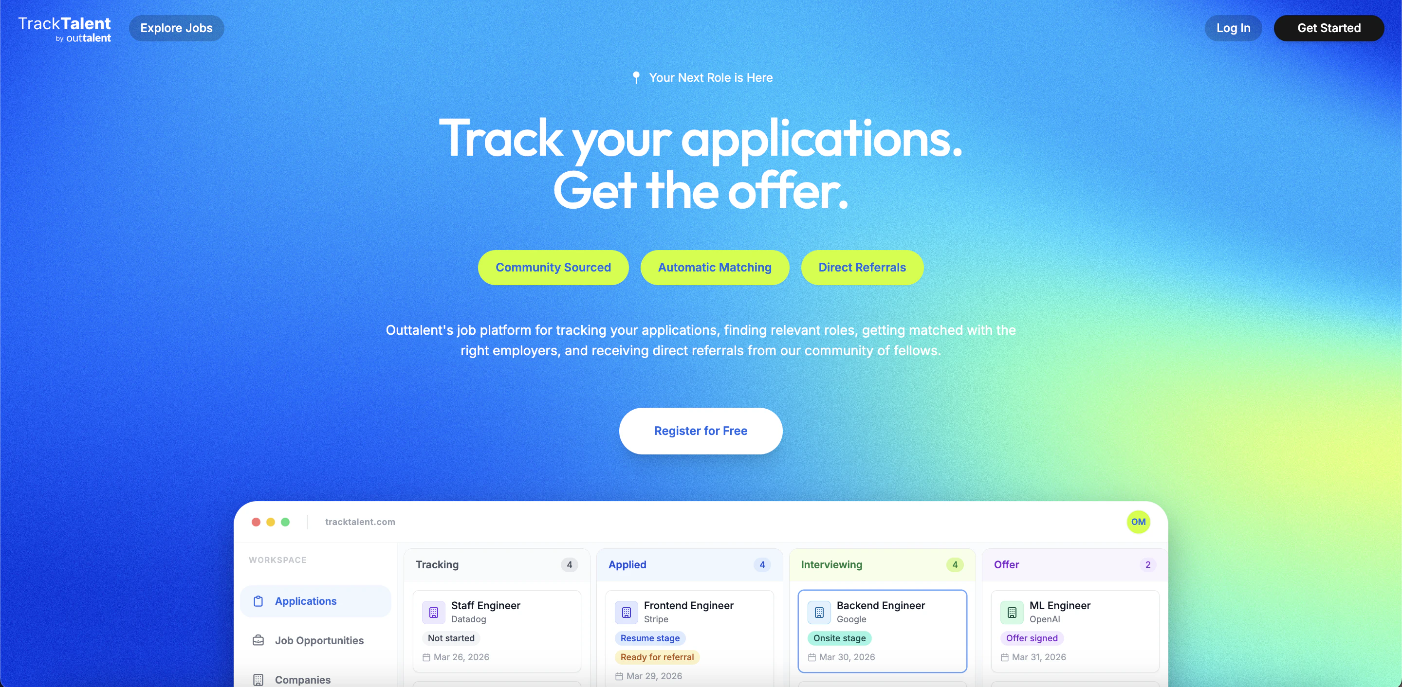 TrackTalent screenshot 1