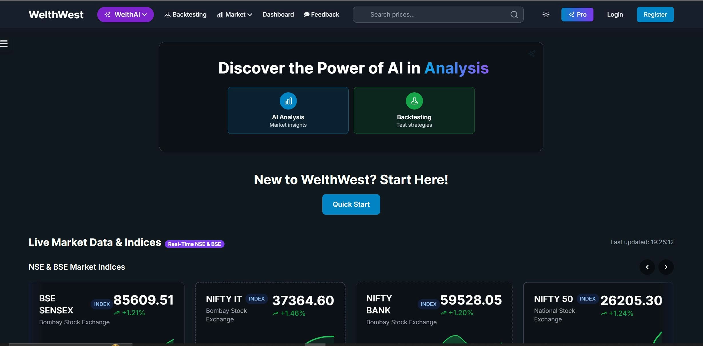 WelthWest - Screenshot 2 showing product features and functionality