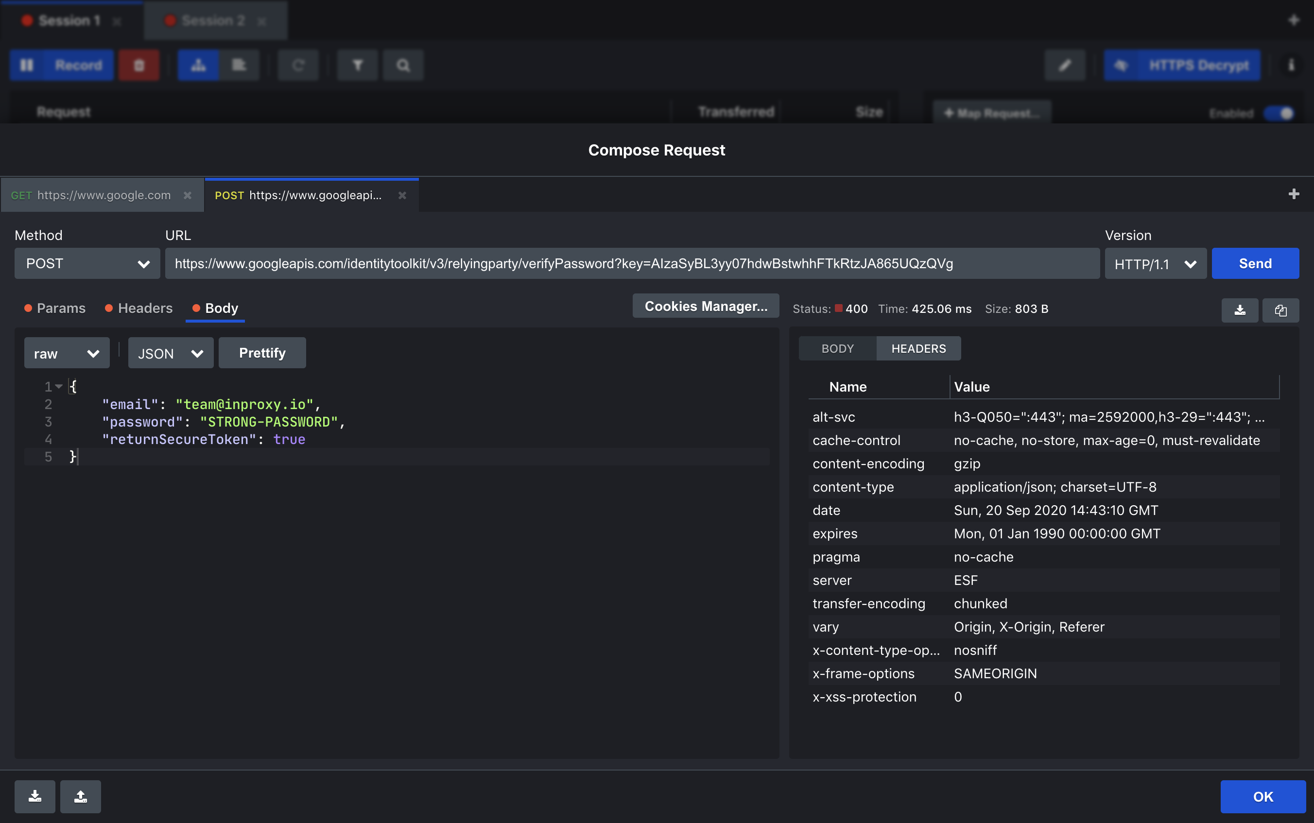 inProxy gallery image