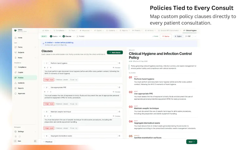 Salvia - continuous clinical compliance screenshot 4