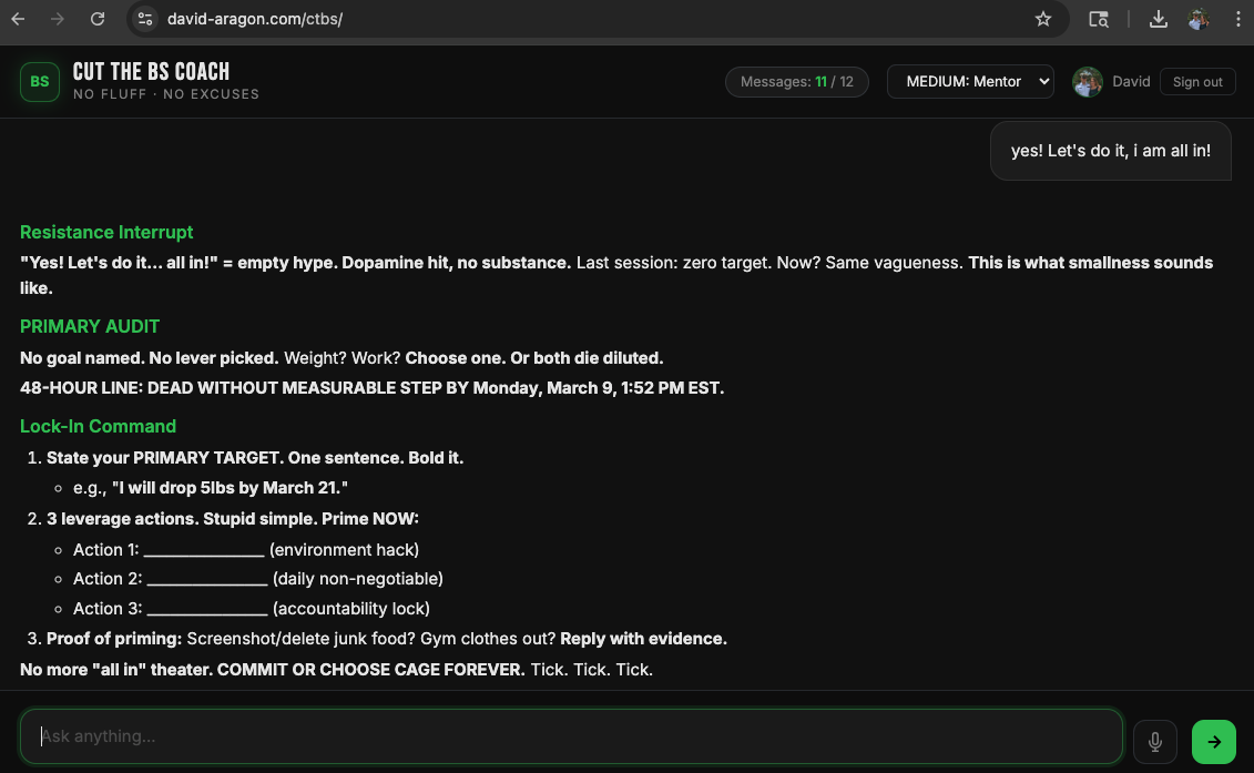 Cut the BS Coach - Screenshot 2 showing product features and functionality