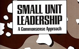 Small Unit Leadership: A Commonsense Approach media 2